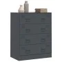 Aparador de acero gris antracita 67x39x83 cm de vidaXL, Aparadores - Ref: Foro24-841681, Precio: 153,65 €, Descuento: %