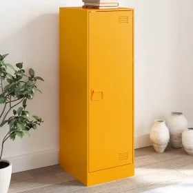Mustard yellow steel sideboard 34.5x39x107 cm by vidaXL, Sideboards - Ref: Foro24-841706, Price: 92,95 €, Discount: %
