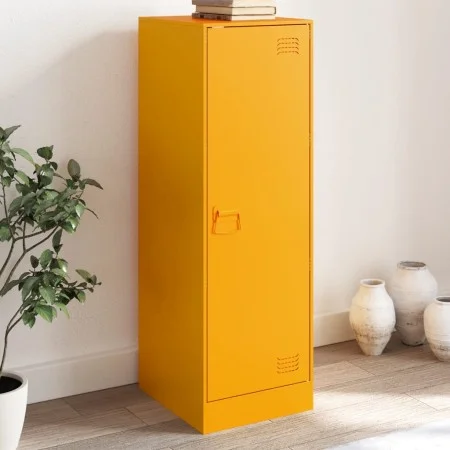 Mustard yellow steel sideboard 34.5x39x107 cm by vidaXL, Sideboards - Ref: Foro24-841706, Price: 92,95 €, Discount: %