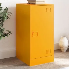Aparador de acero amarillo mostaza 34,5x39x73 cm de vidaXL, Aparadores - Ref: Foro24-841712, Precio: 61,92 €, Descuento: %