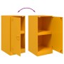 Aparador de acero amarillo mostaza 34,5x39x73 cm de vidaXL, Aparadores - Ref: Foro24-841712, Precio: 62,86 €, Descuento: %