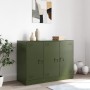 Aparador de acero verde oliva 99x39x73 cm de vidaXL, Aparadores - Ref: Foro24-841725, Precio: 171,42 €, Descuento: %