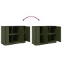 Aparador de acero verde oliva 99x39x73 cm de vidaXL, Aparadores - Ref: Foro24-841725, Precio: 171,42 €, Descuento: %