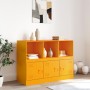 Aparador de acero amarillo mostaza 99x39x73 cm de vidaXL, Aparadores - Ref: Foro24-841790, Precio: 144,93 €, Descuento: %