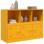 Aparador de acero amarillo mostaza 99x39x73 cm de vidaXL, Aparadores - Ref: Foro24-841790, Precio: 144,93 €, Descuento: %