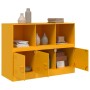 Aparador de acero amarillo mostaza 99x39x73 cm de vidaXL, Aparadores - Ref: Foro24-841790, Precio: 144,93 €, Descuento: %