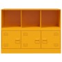 Aparador de acero amarillo mostaza 99x39x73 cm de vidaXL, Aparadores - Ref: Foro24-841790, Precio: 144,93 €, Descuento: %