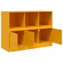 Aparador de acero amarillo mostaza 99x39x73 cm de vidaXL, Aparadores - Ref: Foro24-841790, Precio: 144,93 €, Descuento: %