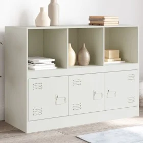 Aparador de acero blanco 99x39x73 cm de vidaXL, Aparadores - Ref: Foro24-841792, Precio: 140,65 €, Descuento: %