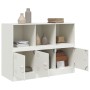 Aparador de acero blanco 99x39x73 cm de vidaXL, Aparadores - Ref: Foro24-841792, Precio: 142,38 €, Descuento: %