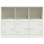 Aparador de acero blanco 99x39x73 cm de vidaXL, Aparadores - Ref: Foro24-841792, Precio: 142,38 €, Descuento: %
