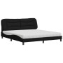 Cama con colchón de tela negro 180x200 cm de vidaXL, Camas y somieres - Ref: Foro24-3208550, Precio: 456,02 €, Descuento: %