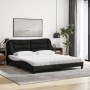Cama con colchón de tela negro 180x200 cm de vidaXL, Camas y somieres - Ref: Foro24-3208550, Precio: 456,02 €, Descuento: %
