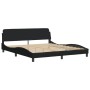 Cama con colchón de tela negro 180x200 cm de vidaXL, Camas y somieres - Ref: Foro24-3208550, Precio: 456,02 €, Descuento: %