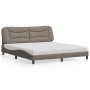 Cama con colchón de tela gris taupe 180x200 cm de vidaXL, Camas y somieres - Ref: Foro24-3208552, Precio: 453,27 €, Descuento: %