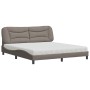 Cama con colchón de tela gris taupe 180x200 cm de vidaXL, Camas y somieres - Ref: Foro24-3208552, Precio: 453,27 €, Descuento: %