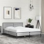 Estructura cama madera ingeniería metal gris Sonoma 140x200 cm de vidaXL, Camas y somieres - Ref: Foro24-3280000, Precio: 156...