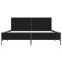 Estructura de cama madera de ingeniería y metal negro 150x200cm de vidaXL, Camas y somieres - Ref: Foro24-3280002, Precio: 15...
