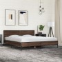 Estructura cama madera ingeniería metal marrón roble 200x200 cm de vidaXL, Camas y somieres - Ref: Foro24-3280021, Precio: 17...