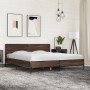 Estructura cama madera ingeniería metal marrón roble 180x200 cm de vidaXL, Camas y somieres - Ref: Foro24-3280016, Precio: 16...