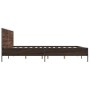 Estructura cama madera ingeniería metal marrón roble 180x200 cm de vidaXL, Camas y somieres - Ref: Foro24-3280016, Precio: 16...