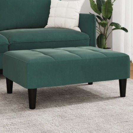 Reposapiés de terciopelo verde oscuro 77x55x31 cm de vidaXL, Otomanas - Ref: Foro24-4007368, Precio: 70,75 €, Descuento: %