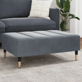 Dark gray velvet footstool 77x55x31 cm by vidaXL, Ottomans - Ref: Foro24-4007394, Price: 78,90 €, Discount: %