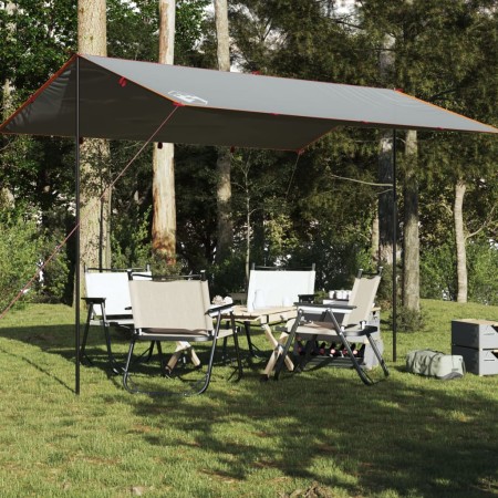 Lona de camping impermeable gris y naranja 400x294 cm de vidaXL, Tiendas de campaña - Ref: Foro24-94666, Precio: 45,01 €, Des...