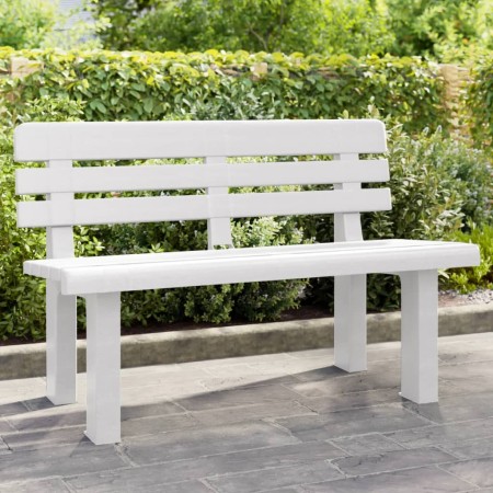Banco de jardín polipropileno blanco 110x52x71 cm de vidaXL, Bancos de jardín - Ref: Foro24-4009379, Precio: 138,34 €, Descue...