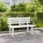 Banco de jardín polipropileno blanco 110x52x71 cm de vidaXL, Bancos de jardín - Ref: Foro24-4009379, Precio: 138,34 €, Descue...