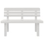 Banco de jardín polipropileno blanco 110x52x71 cm de vidaXL, Bancos de jardín - Ref: Foro24-4009379, Precio: 138,34 €, Descue...