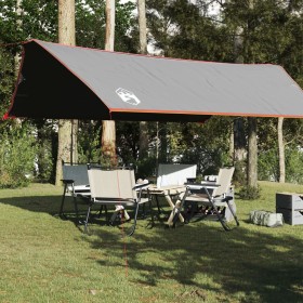 Lona de camping impermeable gris y naranja 500x294 cm de vidaXL, Tiendas de campaña - Ref: Foro24-94672, Precio: 51,10 €, Des...