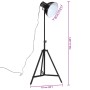 Lámpara de pie negra 25 W E27 61x61x90/150 cm de vidaXL, Lámparas - Ref: Foro24-371864, Precio: 82,33 €, Descuento: %