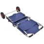 Carrito de playa portátil y plegable con ruedas azul de vidaXL, Carros e islas - Ref: Foro24-90446, Precio: 78,17 €, Descuent...