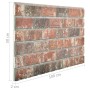 Panel de pared 3D diseño ladrillo 11 uds EPS marrón oscuro gris de vidaXL, Recubrimiento de paredes - Ref: Foro24-147196, Pre...
