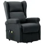 Sillón de masaje con sistema de elevación tela gris oscuro de vidaXL, Sillones de masaje eléctricos - Ref: Foro24-289741, Pre...