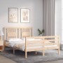 Estructura de cama de matrimonio con cabecero madera maciza de vidaXL, Camas y somieres - Ref: Foro24-3194541, Precio: 123,83...
