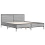 Estructura cama madera ingeniería metal gris Sonoma 120x200 cm de vidaXL, Camas y somieres - Ref: Foro24-3279995, Precio: 149...