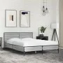 Sonoma gray metal engineered wood bed frame 120x200 cm by vidaXL, Beds and slatted bases - Ref: Foro24-3279995, Price: 147,32...