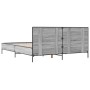 Estructura cama madera ingeniería metal gris Sonoma 120x200 cm de vidaXL, Camas y somieres - Ref: Foro24-3279995, Precio: 149...
