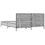 Sonoma gray metal engineered wood bed frame 120x200 cm by vidaXL, Beds and slatted bases - Ref: Foro24-3279995, Price: 147,32...