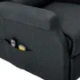 Sillón de masaje con sistema de elevación tela gris oscuro de vidaXL, Sillones de masaje eléctricos - Ref: Foro24-289741, Pre...