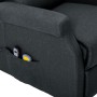 Sillón de masaje con sistema de elevación tela gris oscuro de vidaXL, Sillones de masaje eléctricos - Ref: Foro24-289741, Pre...