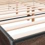 Estructura cama madera ingeniería metal marrón roble 140x200 cm de vidaXL, Camas y somieres - Ref: Foro24-3280001, Precio: 15...