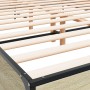 Estructura cama madera ingeniería metal roble Sonoma 160x200 cm de vidaXL, Camas y somieres - Ref: Foro24-3280008, Precio: 15...