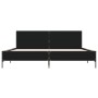 Estructura de cama madera de ingeniería y metal negro 200x200cm de vidaXL, Camas y somieres - Ref: Foro24-3280017, Precio: 17...