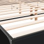 Estructura de cama madera de ingeniería y metal negro 200x200cm de vidaXL, Camas y somieres - Ref: Foro24-3280017, Precio: 17...