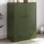 Aparador de acero verde oliva 67x39x95 cm de vidaXL, Aparadores - Ref: Foro24-841809, Precio: 158,06 €, Descuento: %