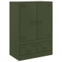 Aparador de acero verde oliva 67x39x95 cm de vidaXL, Aparadores - Ref: Foro24-841809, Precio: 158,06 €, Descuento: %