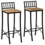 Taburetes altos 2 uds madera maciza de mango rugosa de vidaXL, Taburetes de cocina - Ref: Foro24-358940, Precio: 140,24 €, De...